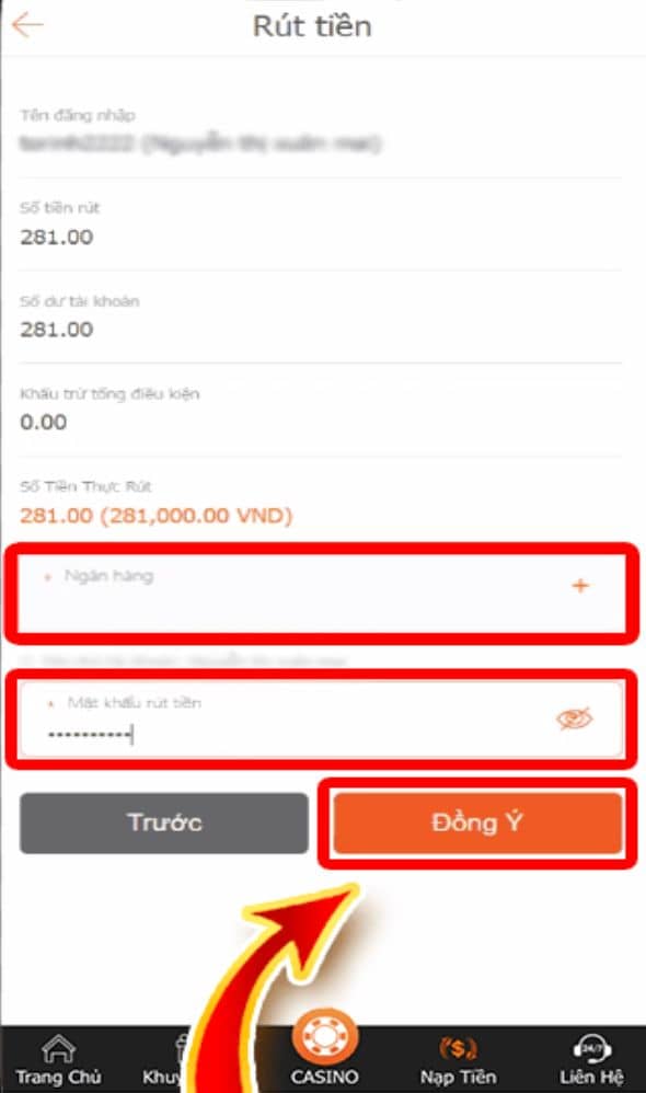 Chọn ngân hàng đã liên kết và nhấn đồng ý để hoàn thành Chọn ngân hàng đã liên kết và nhấn đồng ý để hoàn thành